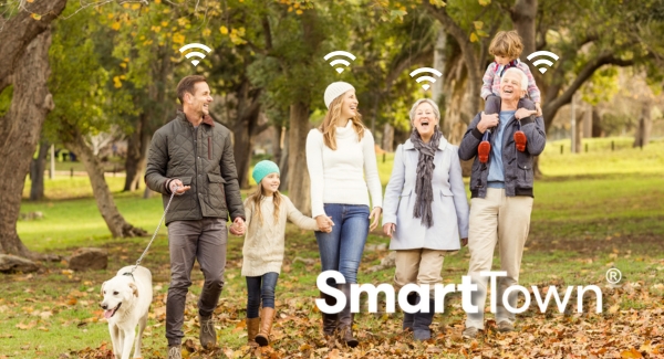 SmartTown Generational Image with wht SmartTown logo